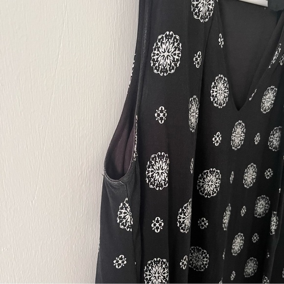 Loveriche Retro Boho Black & White Dress Geometric Print Large - Picture 6 of 12